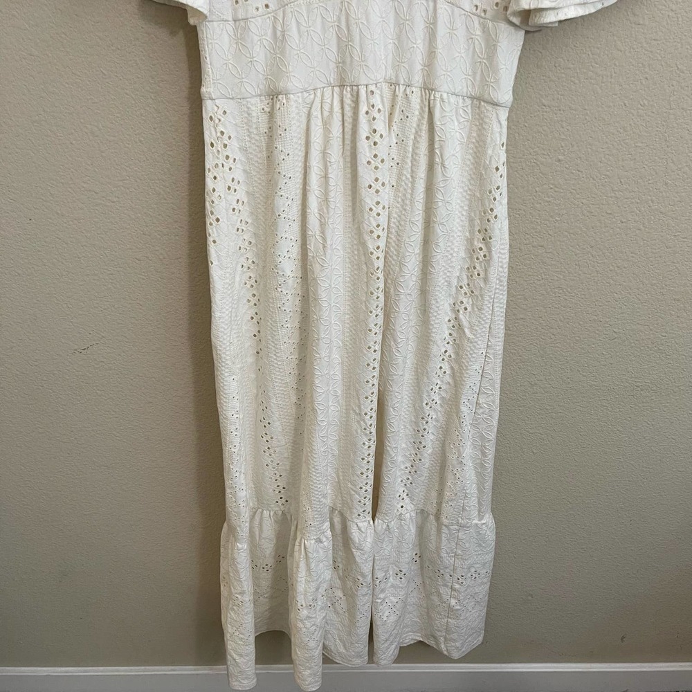 Anthropologie White Eyelet Maxi Dress - Picture 6 of 16